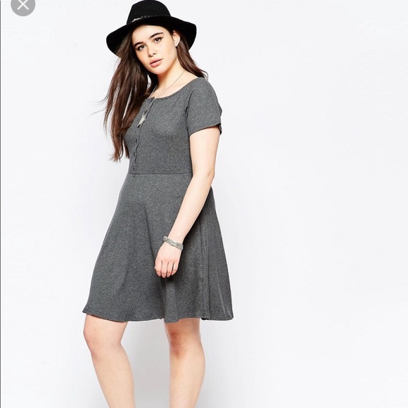 Alice & You Dresses & Skirts - Alice & You • Plus Gray Ribbed Slater Dress